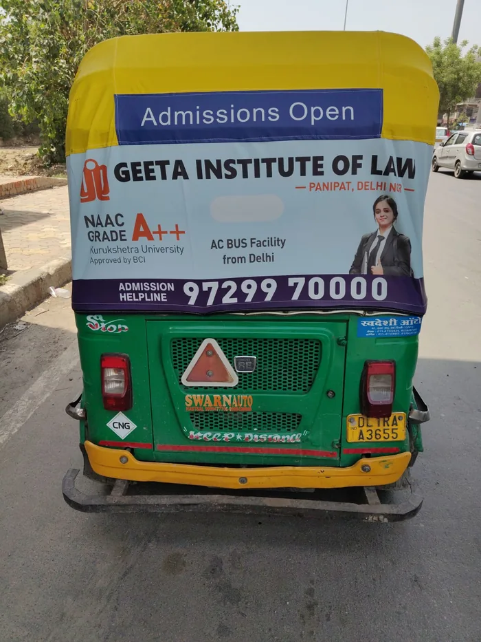 Auto-rickshaw branding advertising campaign by Adelite Media in India