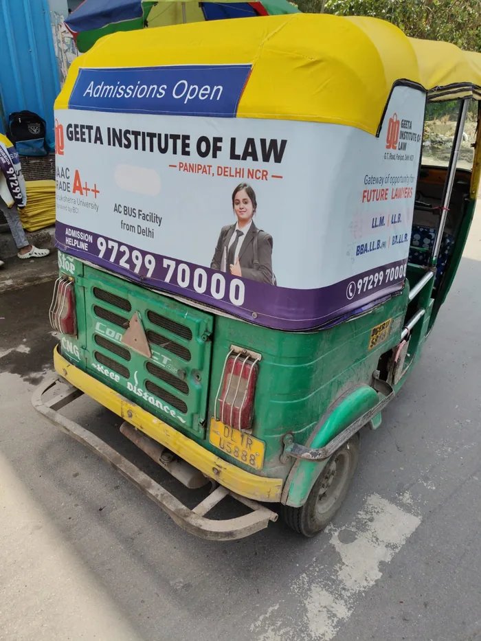 Auto-rickshaw branding advertising campaign by Adelite Media in India