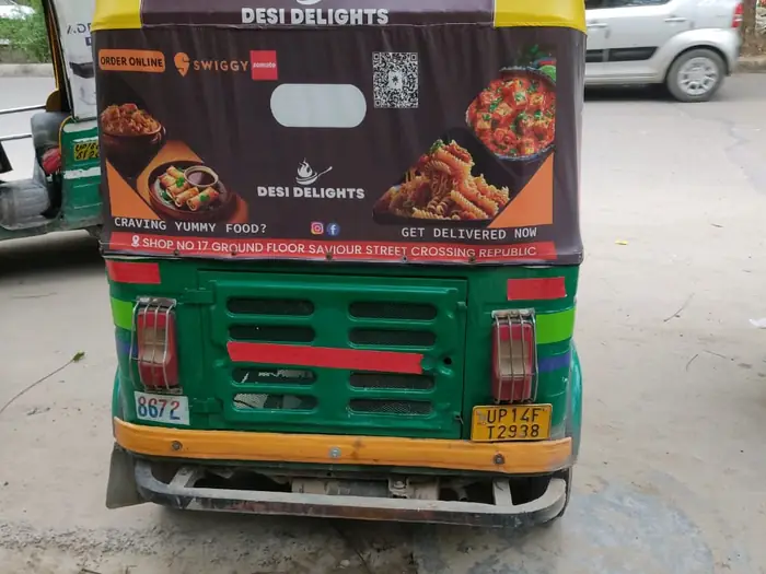 Auto-rickshaw branding advertising campaign by Adelite Media in India
