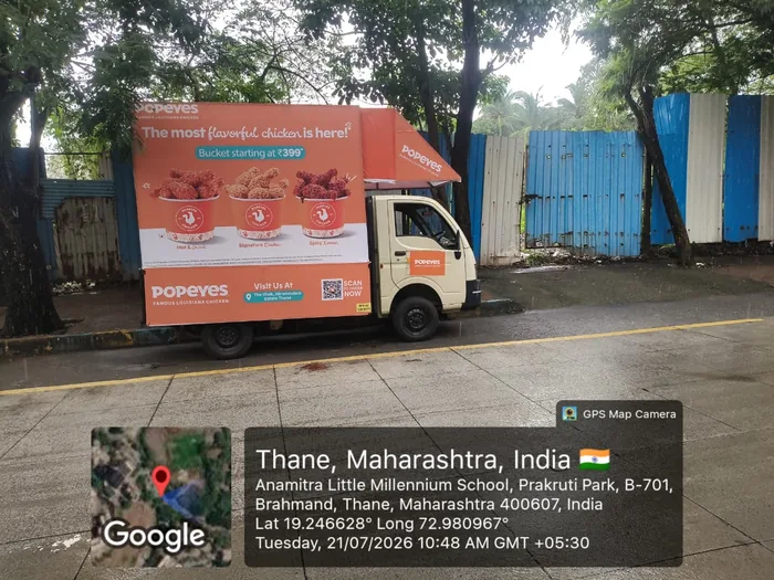 Mobile van branding advertising campaign by Adelite Media in India