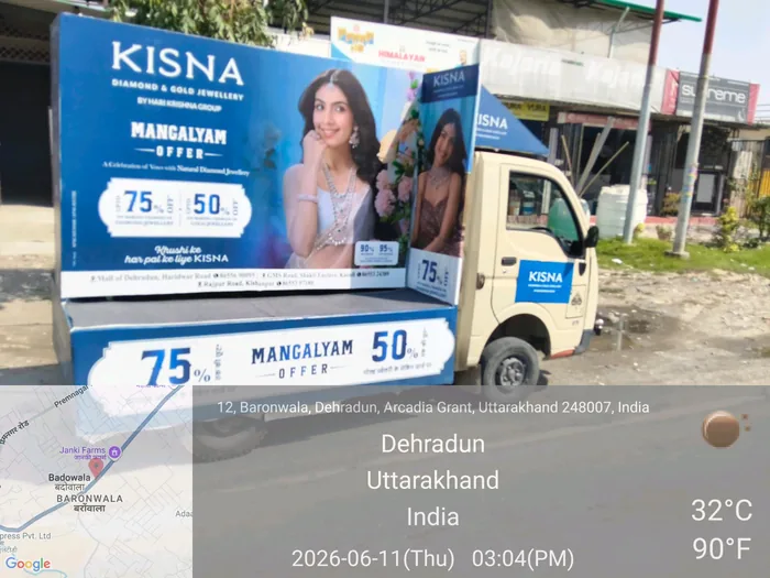 Mobile van branding advertising campaign by Adelite Media in India