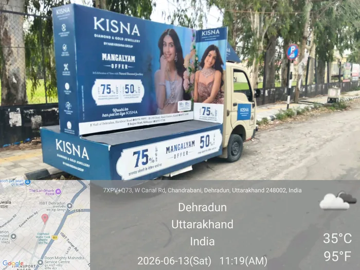 Mobile van branding advertising campaign by Adelite Media in India