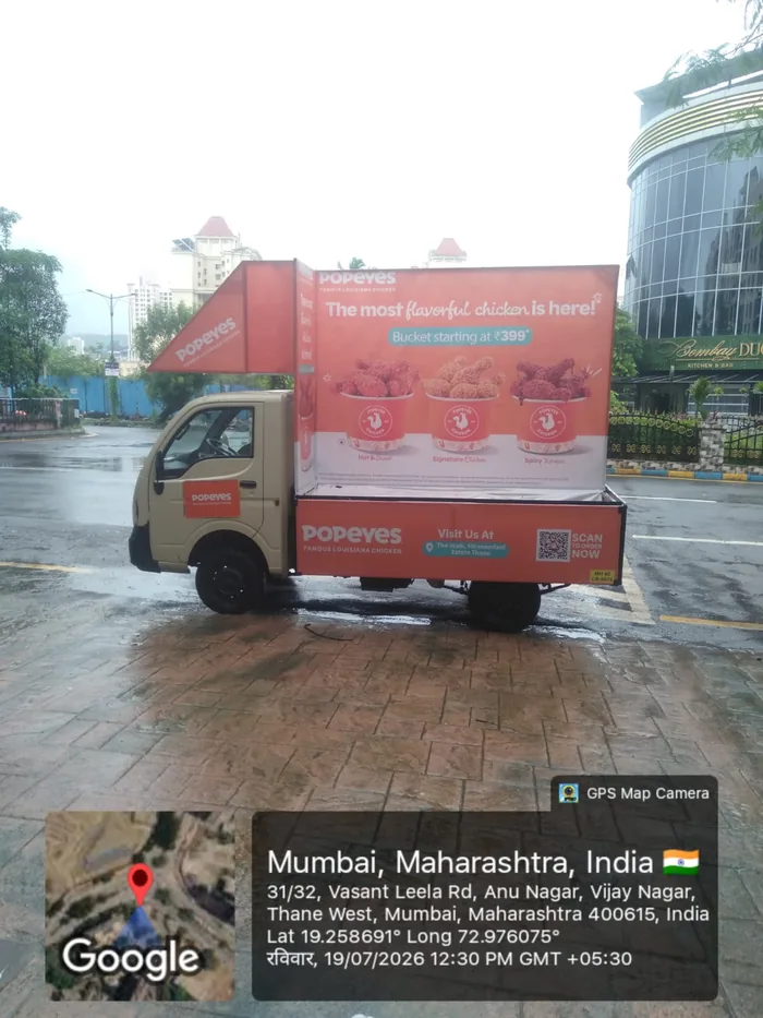 Mobile van branding advertising campaign by Adelite Media in India